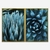 Quadro Plantas Tons Azul kit duas telas - comprar online