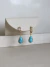 Argola Gota Turquesa M - comprar online