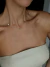 Choker Nylon Zircônias - Dourado