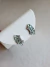 Brinco Ear Cuff Gotas Verde Claro - Prateado na internet