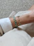 Pulseira Elástico Verde - Dourada na internet