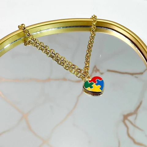 Colar Coração TEA – Amor que Encaixa