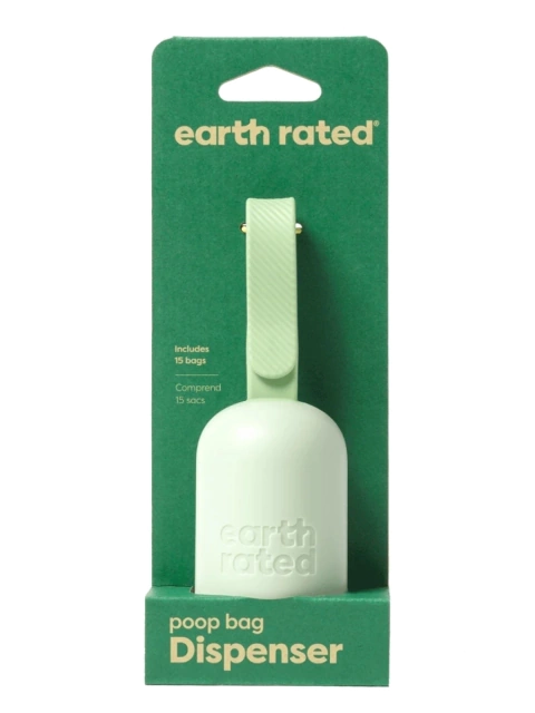 Dispensador de bolsas para excrementos con 15 bolsas con olor a lavanda