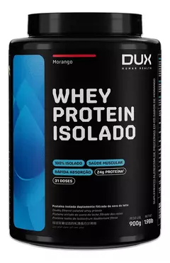 Imagem do Whey Protein Isolado Dux Nutrition - Pote 900g Sabor Morango