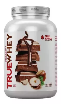 Whey Isolado E Hidrolisado Whey Gourmet 837g - True Source Sabor Chocolate C/ Avelã