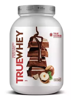 Whey Isolado E Hidrolisado Whey Gourmet 837g - True Source Sabor Chocolate C/ Avelã - Yamato Produtos Naturais