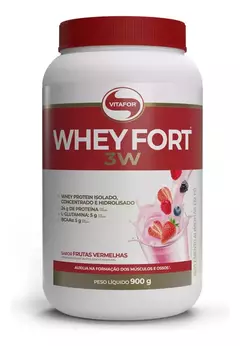 WHEY 3W FORT VITAFOR FRUTAS VERMELHAS - 900G
