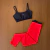 Conjunto Carol Preto com Vermelho