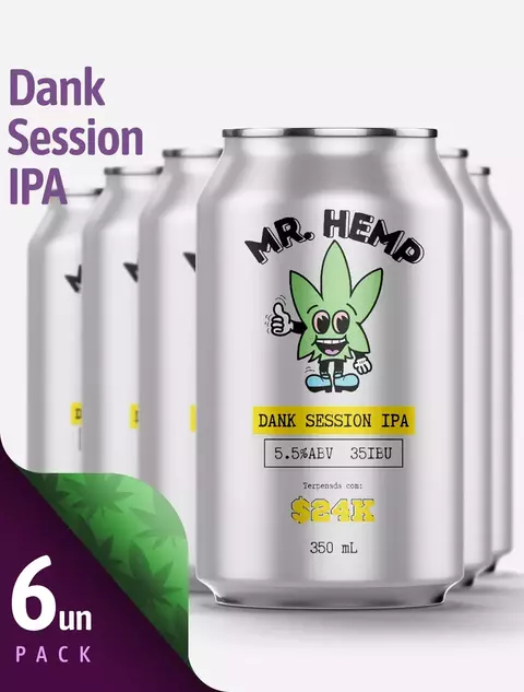 Pack 06 unidades | Mr. Hemp Dank Session IPA lata 350ml - comprar online