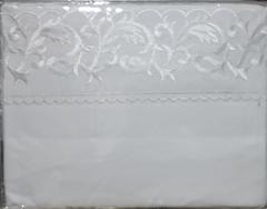 JUEGO DE SABANAS DE 2 1/2 PLAZAS CON BRODERIE - comprar online
