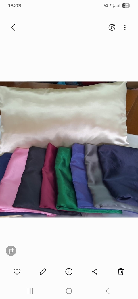FUNDAS DE ALMOHADA DE RASO