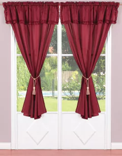 JUEGO DE CORTINAS CORTAS DE TROPICAL MECANICO MEDIDA DE CADA PAÑO 1,50 X 1,50 C/U. ART. 301