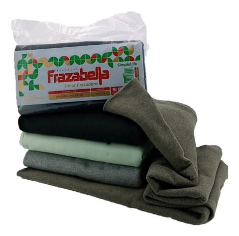 FRAZADA POLAR CLASICA 2 1/2 PLAZAS , BIEN TERMICA Y LIVIANA