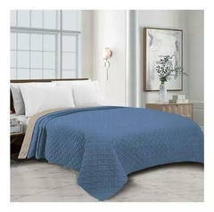 COVER 2 1/2 PLAZAS DOBLE FAZ , REVESIBLE . MICROMATELASEADO - tienda online