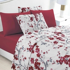 JUEGO DE SABANAS DE 2 1/2 PLAZAS LOVE & HOME DE 6 PIEZAS - tienda online