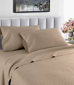 JUEGO DE SABANAS DOBBY , 2 1/2 PLAZAS. 1200 HILOS - tienda online