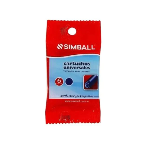 Cartuchos De Tinta Simball Azul x6