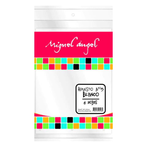 Repuesto De Dibujo Miguel Angel N5 Blanco