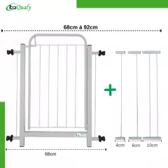 Portão Grade Para Cachorro Pet Bebê Porta De 68cm A 92cm - Itaqualy
