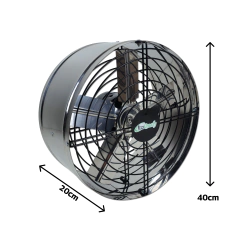 Imagem do Exaustor 40cm Inox Industrial Blindado Profissional