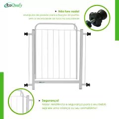 Portão Grade Para Cachorro Pet Bebê Porta De 78cm A 102cm na internet