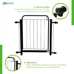 Portão Grade Para Cachorro Pet Bebê Porta De 78cm A 102cm - Itaqualy