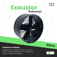 Exaustor Ventilador Industrial 40 Cm Preto na internet
