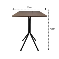 Imagem do Mesa Bistrô Baixa Estrutura Aço Tampo Mdf Cozinha Bar Quadra