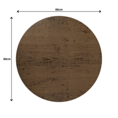 Mesa Bistrô Baixa Estrutura Aço Tampo Mdf Cozinha Bar Redonda - Itaqualy