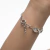 Pulseira Oval Clássica Cristal Banho de Ródio - Viviane Galbas