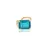 Piercing Baguete Apatita Banho Ouro 18k - comprar online
