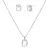 Conjunto Antique Pingente e Brinco Cristal Banho de Ródio - comprar online