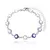 Pulseira Lolita Kunzita, Translúcido, Água Marinha, Alexandrita e Tanzanita Banho de Ródio - comprar online