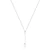 Colar Gravata Estilo Cartier com Pingente em Pérola Banho de Ródio - comprar online