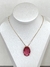 Pingente Oval Safira Rosa