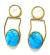 Brinco Alexandra Turquesa e Madrepérola