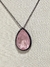 Pingente Gota Média Fusion Rosa Cravejada Microzircônias Banho de Ródio Negro na internet
