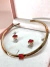 Conjunto Choker e Brinco Rubelita