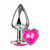 Plug Anal em Metal com Pedra Coração 7cm X 2,8cm - Loja da Paixão - Sex Shop