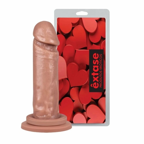 Prótese Realística com Ventosa e Glande Saliente 15cm X 4cm - Êxtase