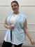 Chaleco Sastrero Largo Celeste - Locas Plus Size
