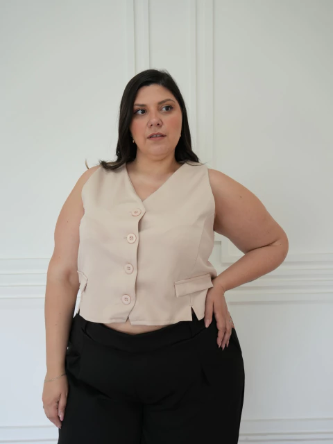 Chaleco Zara - nude - comprar online