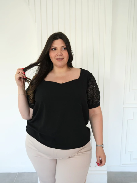 Remera brillos Mojito - negro - comprar online