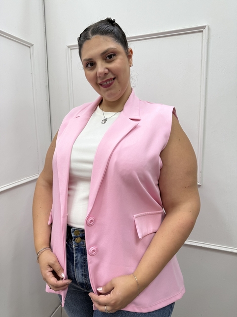 Chaleco largo Juana - rosa