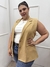 Chaleco Juana largo camel - Locas Plus Size
