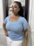Remera cuello cuadrado celeste en internet