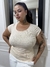 Remera cuello redondo crema en internet