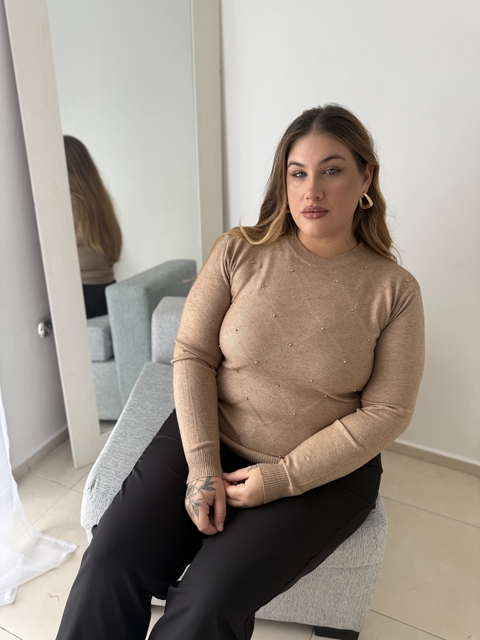 Sweater perla - camel - comprar online