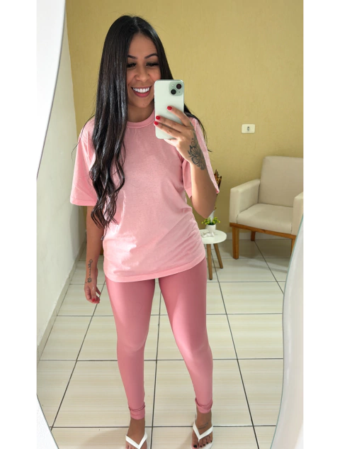 Conjunto Liso Semi poliamida - Rose