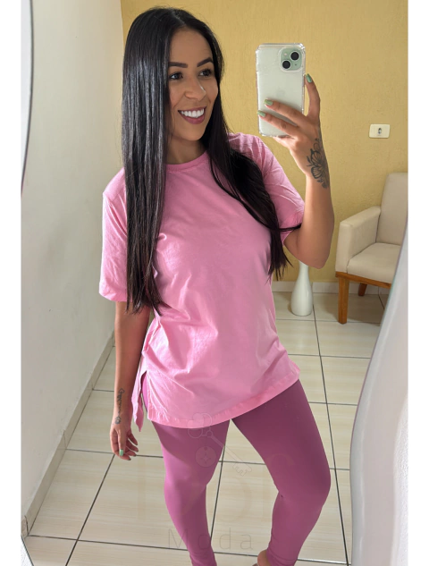 Vest Leg Rosa & Legging poliamida premium Rosa Matte - comprar online